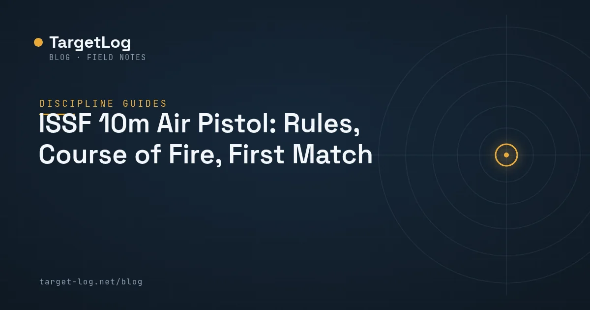 Cover illustration — ISSF 10m Air Pistol: Rules, Course of Fire, First Match