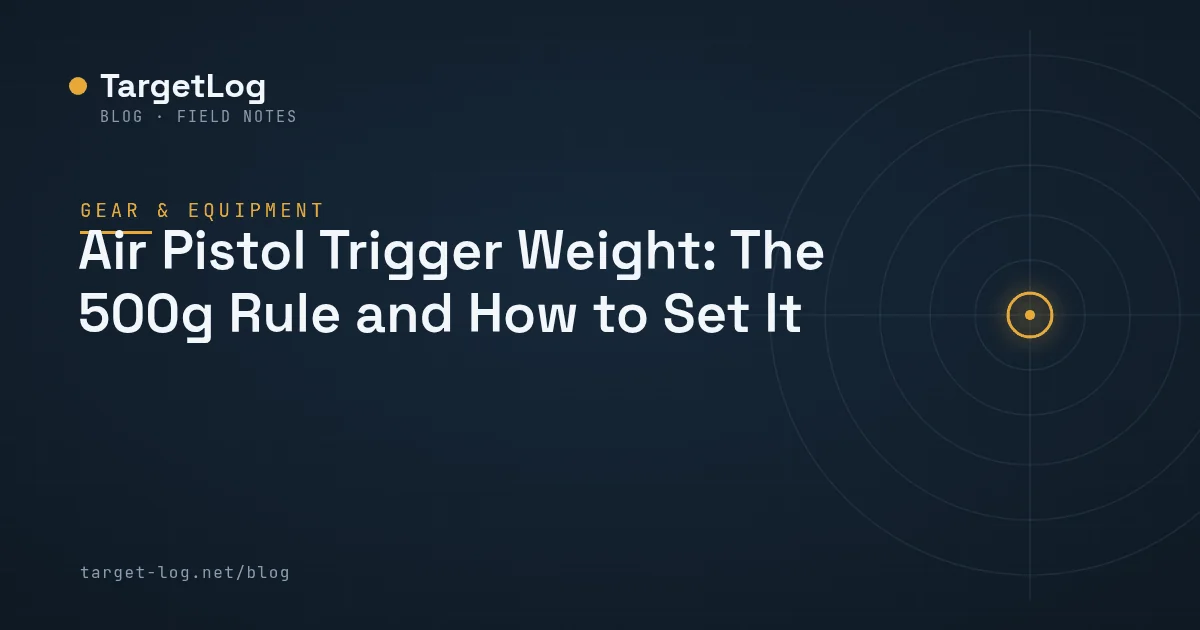 Cover illustration — Air Pistol Trigger Weight: The 500g Rule and How to Set It