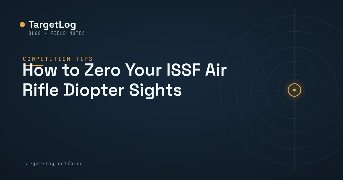 Cover illustration — How to Zero Your ISSF Air Rifle Diopter Sights