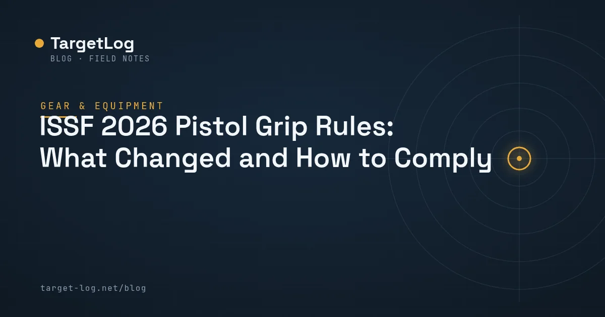 Cover illustration — ISSF 2026 Pistol Grip Rules: What Changed and How to Comply
