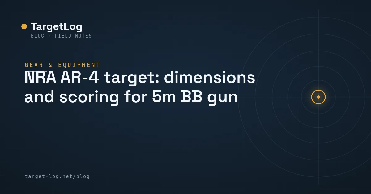 Cover illustration — NRA AR-4 target: dimensions and scoring for 5m BB gun