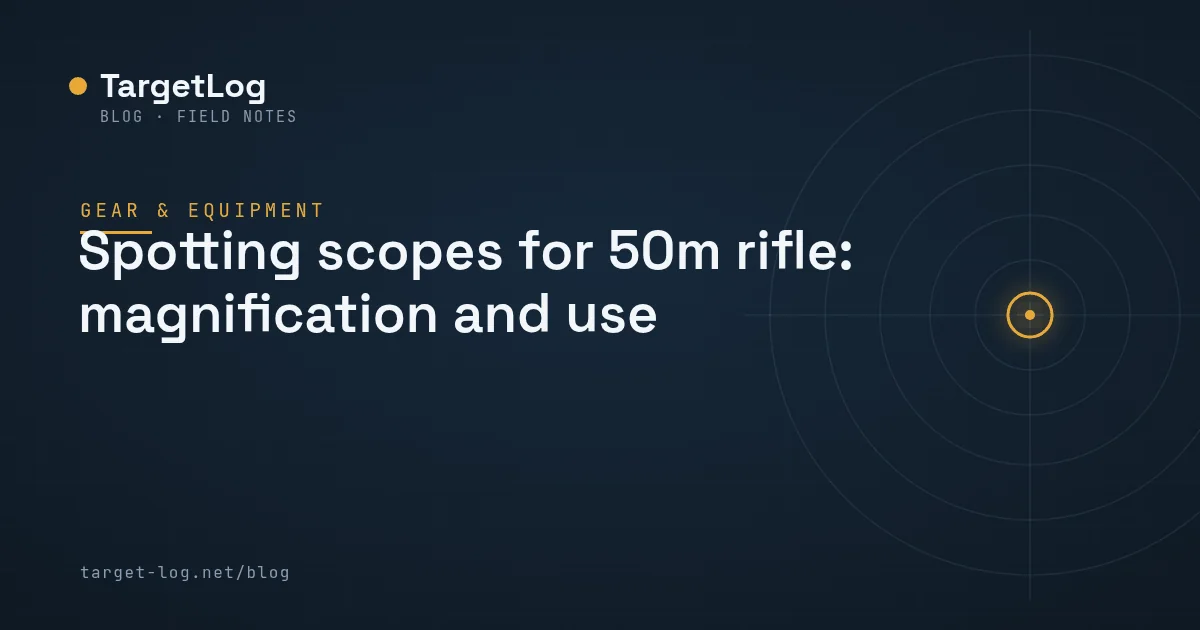 Cover illustration — Spotting scopes for 50m rifle: magnification and use